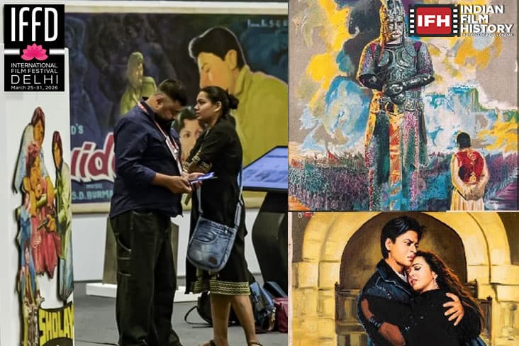 IFFD International Film Festival Delhi Showcases Bollywood Vintage Film Posters That Include Sholay And Hollywood Classic To Celebrate The Nostalgia Of Films From Various Countries