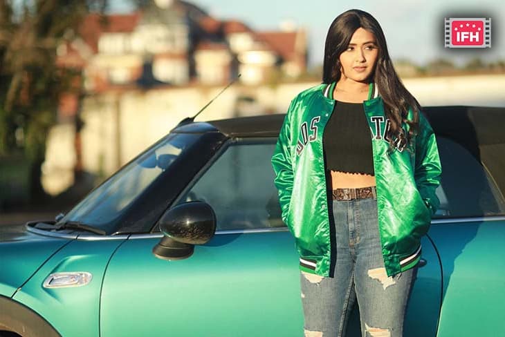 Kajal Raghwani Strikes A Pose In Her Shimmering Green Jacket