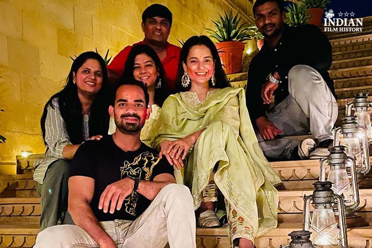 Kangana Ranaut Enjoys The Colours Of Holi On Set Of Tejas