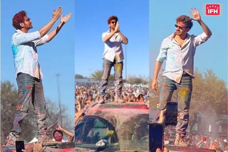Kartik Aaryan Became A Part Of The Holi Celebration In Dallas, America.