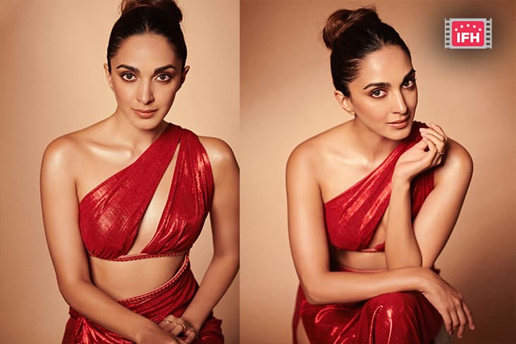 Kiara Advani Looked Gorgeous In A Braless Front Cut Dress.