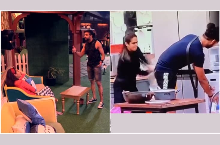 Madhurima Tuli hits ex Vishal Aditya Singh with a pan on Bigg Boss 13