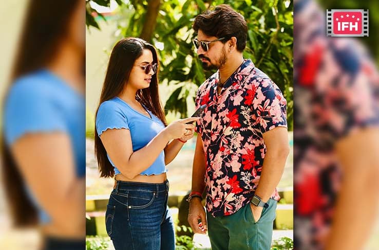 Neelam Giri Shares A Memorable Picture With Co-Star Pravesh Lal Yadav On The Sets Of Love Story Of Ghazipur