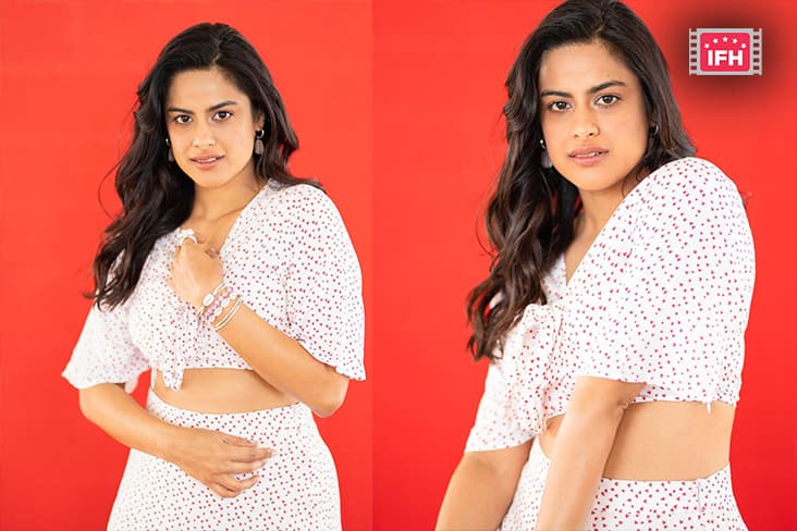 Neha Mahajan, Who Stars In "Gadad Andhar," Strikes A Stunning Pose In White Clothing