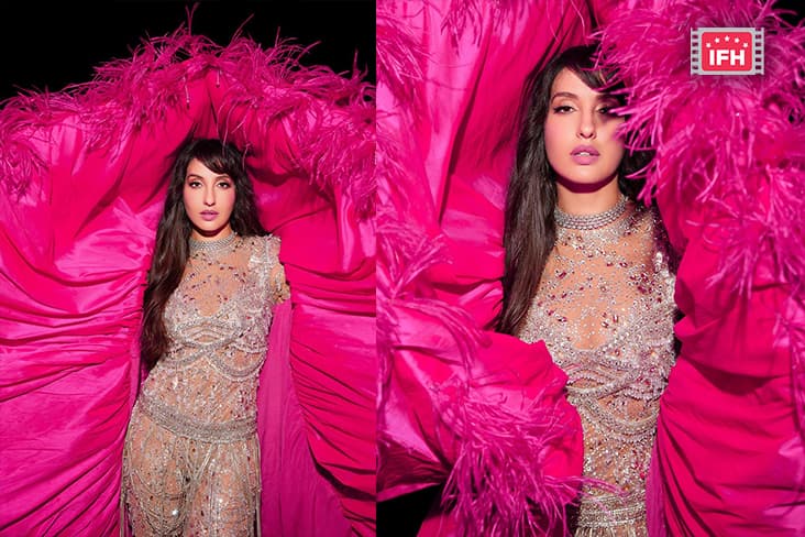 Nora Fatehi's Custom Falguni And Shane Peacock Jumpsuit Proves She Slays Wherever She Goes