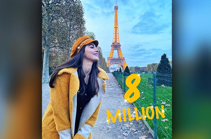 Pooja Hegde cannot thank her fans enough as she crosses the 8 million mark on Instagram