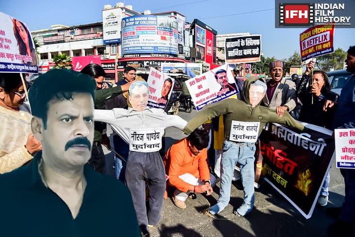 Protestors Burn Manoj Bajpayee And Neeraj Pandeys Effigies Over The Netflix Film Ghooskhor Pandat