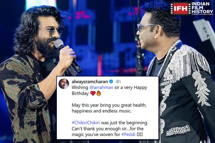 Ram Charan Wishes AR Rahman On Birthday, Thanks Him For Musical Magic In Peddi