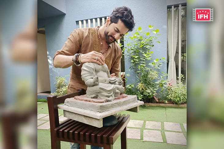 Raqesh Bapat Kick-Starts Sculpting His Lord Ganesha Idol