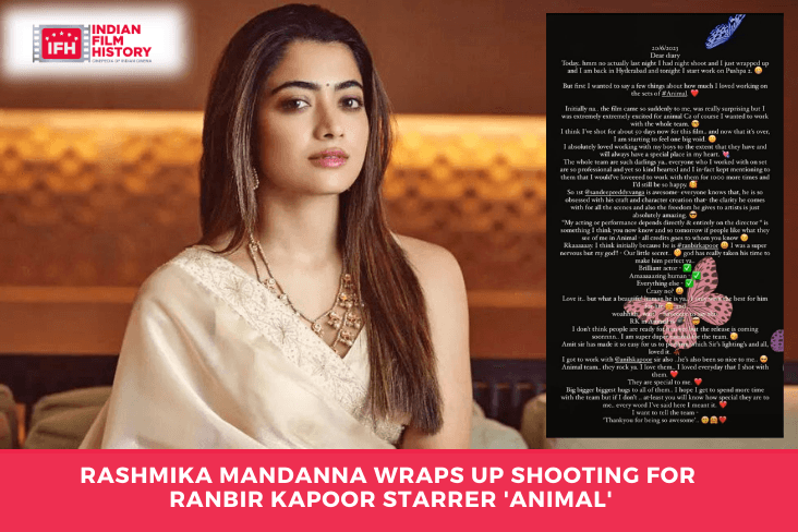 Rashmika Mandanna Wraps Up Shooting For Ranbir Kapoor Starrer 'Animal'