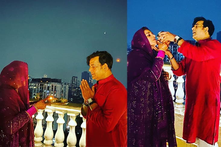 Ravi Kishan And Wife Preeti Celebrate Karwa Chauth