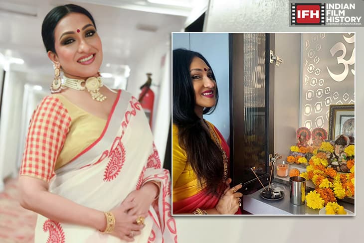 Rituparna Celebrates Ganesh Puja At Home In Mumbai