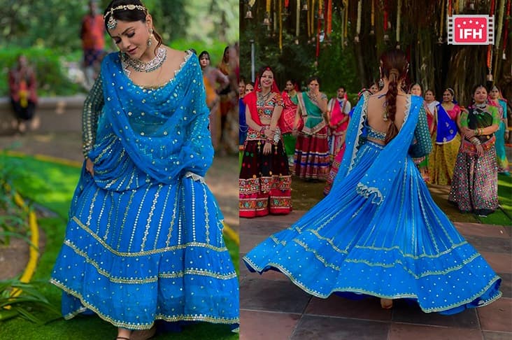 Rubina Dilaik Stuns In Blue Indian Finery