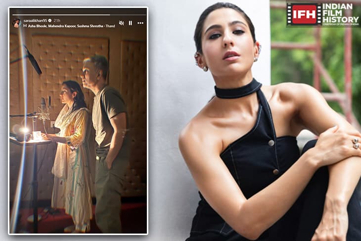 Sara Ali Khan Shares A Glimpse Of Herself With Mudassar Aziz In A Dubbing Studio Buzz Is Around A New Upcoming Project