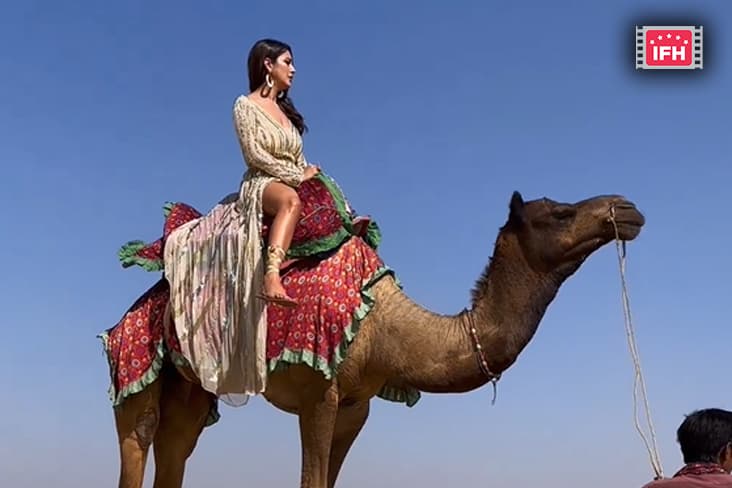 Shehnaaz Gill Gives An Honest Reaction As She Scared Camel Riding During The 'Moon Rise' Shooting