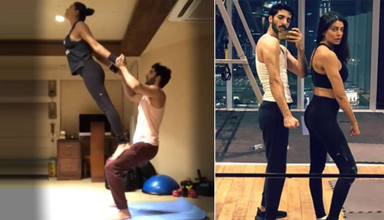 Sushmita Sen and Rohman Shawl perfects the balancing act during their workout session