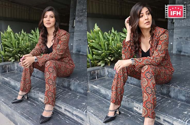 Tejaswini Pandit Looks Stunning In A Printed Pantsuit
