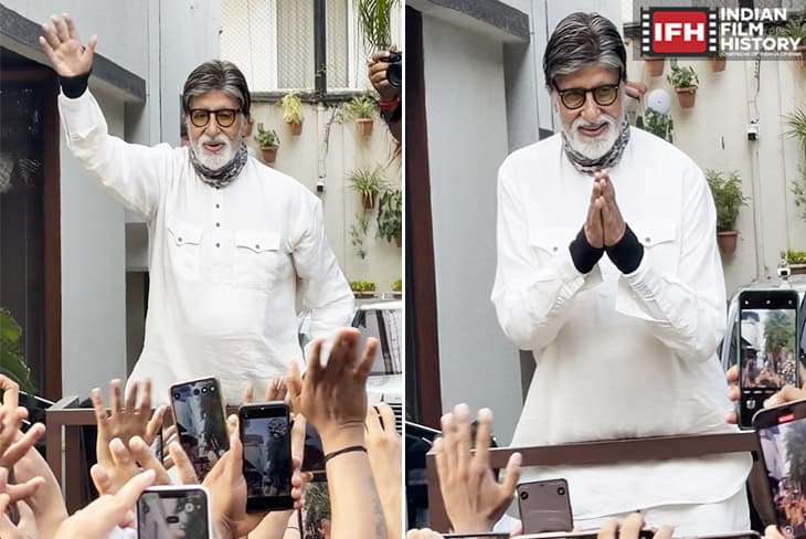 Veteran And Legendary Actor Amitabh Bachchan Greets Fans With A Smile Outside His Jalsa Puts Hospitalization Rumors To Rest