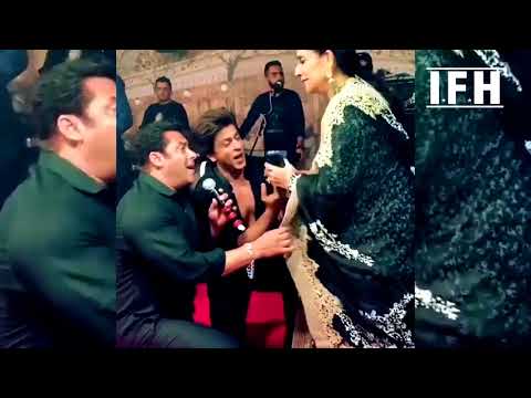 SALMAN KHAN SHAH RUKH KHAN DANCING MADLY AT SONAM KAPOOR'S RECEPTION