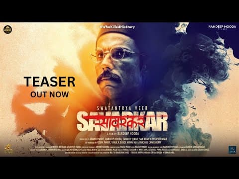 Teaser Out Of Randeep Hooda Starrer 'Swatantrya Veer Savarkar'.