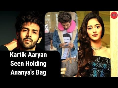 Kartik Aaryan Seen Holding Ananya's Bag | IFH