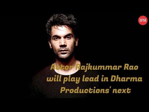 Actor Rajkummar Rao Will Play Lead In Dharma Productions' Next
