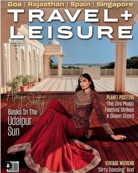 Travel And Leisure India Magazine Cover December 2022 - Athiya Shetty