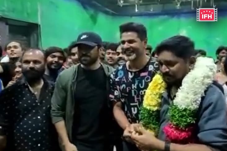 Prabhudeva Surprises Ram Charan On The Sets Of RC15.