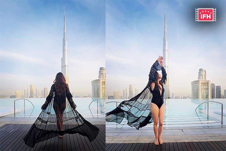 Ridhima Pandit Showed A Bold Look In Front Of Burj Khalifa.