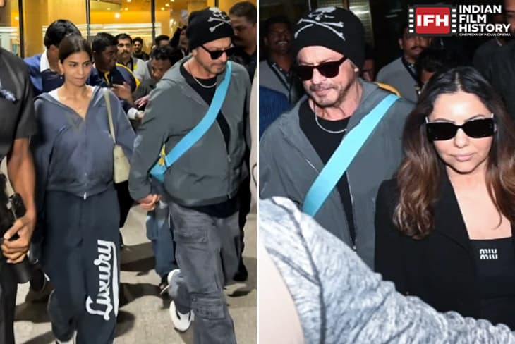 Shah Rukh Khan Makes Stylish Mumbai Entry With Gauri And Suhana After New Year