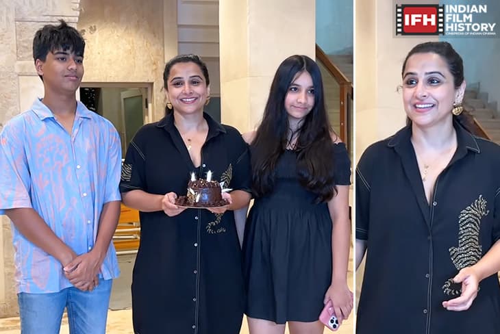 Vidya Balan Celebrates Birthday With Paparazzi, Shares Sweet Moment While Cutting Cake