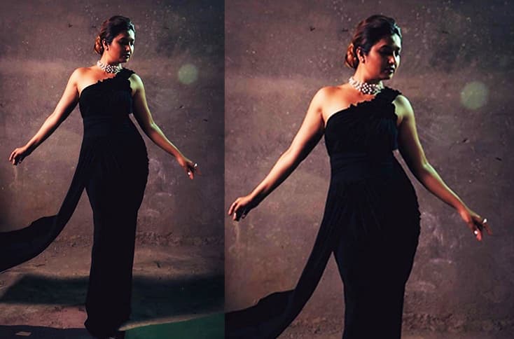Prajakta Mali looks gorgeous in an all black attire