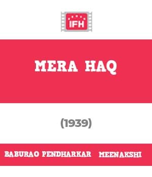 Mera Haq (1939) poster